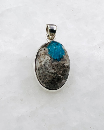 Cavansite in Matrix (India) in 0.925 Silver