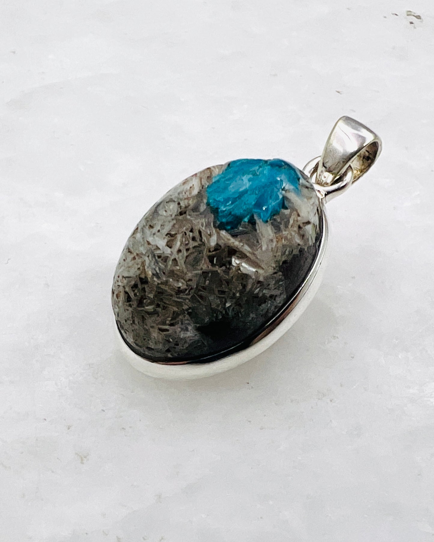 Cavansite in Matrix (India) in 0.925 Silver