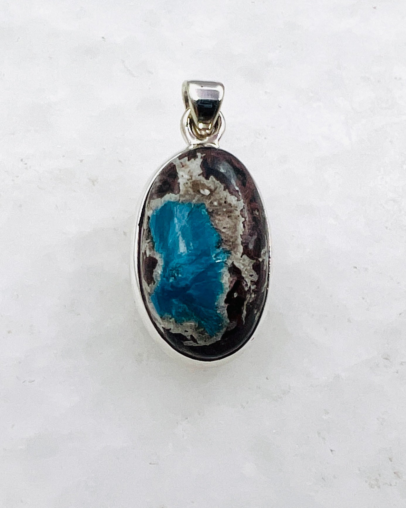 Cavansite in Matrix (India) in 0.925 Silver