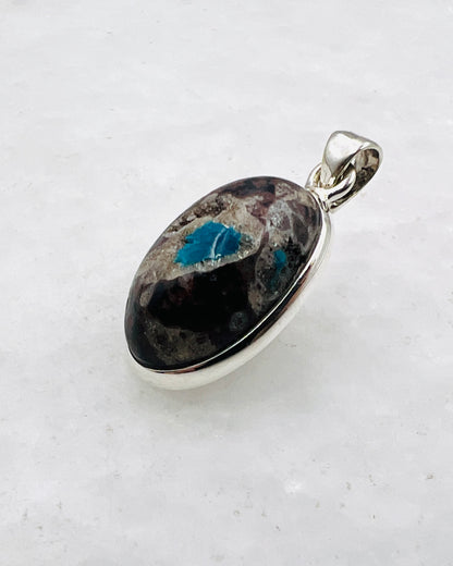 Cavansite in Matrix (India) in 0.925 Silver