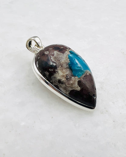 Cavansite in Matrix (India) in 0.925 Silver