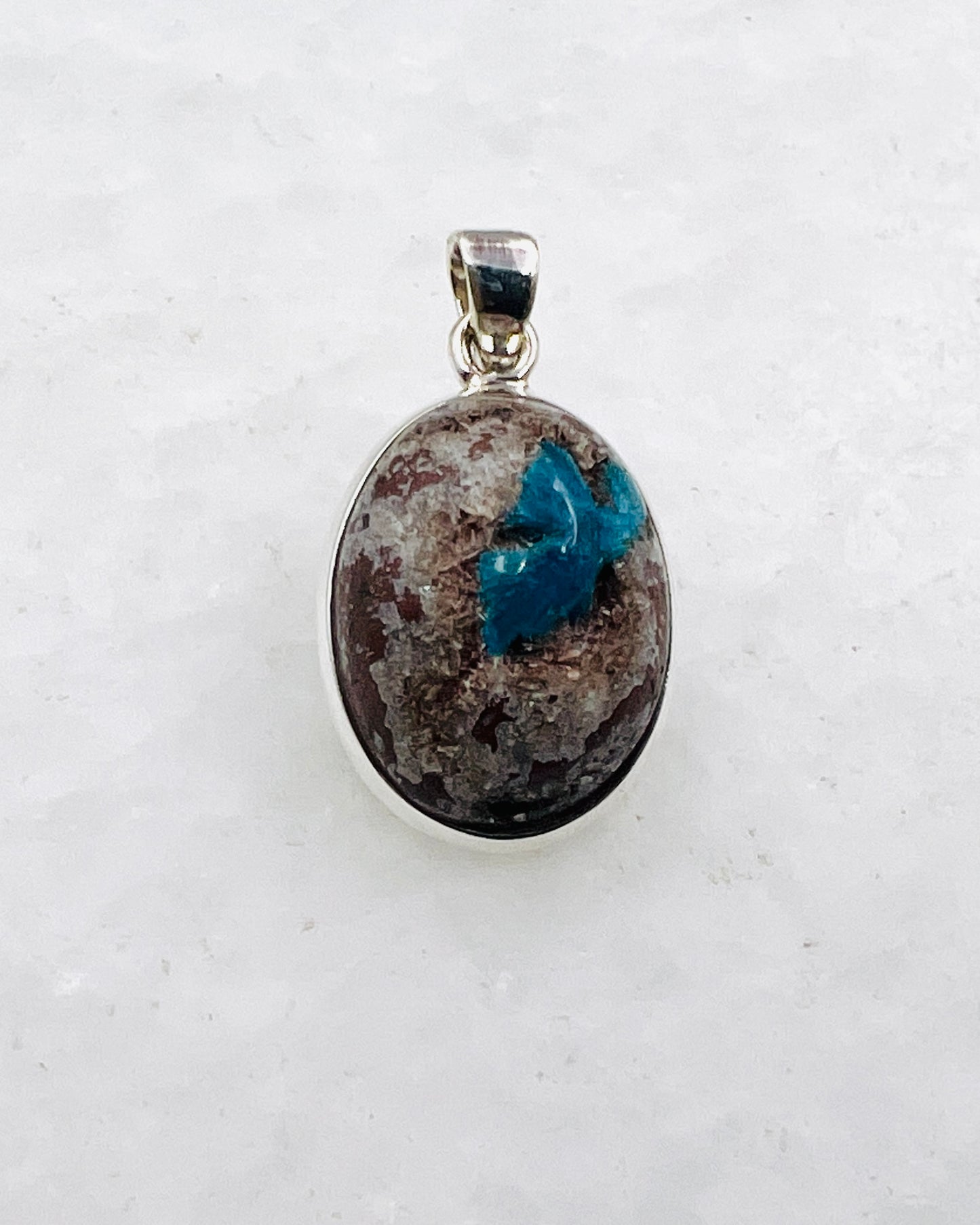 Cavansite in Matrix (India) in 0.925 Silver