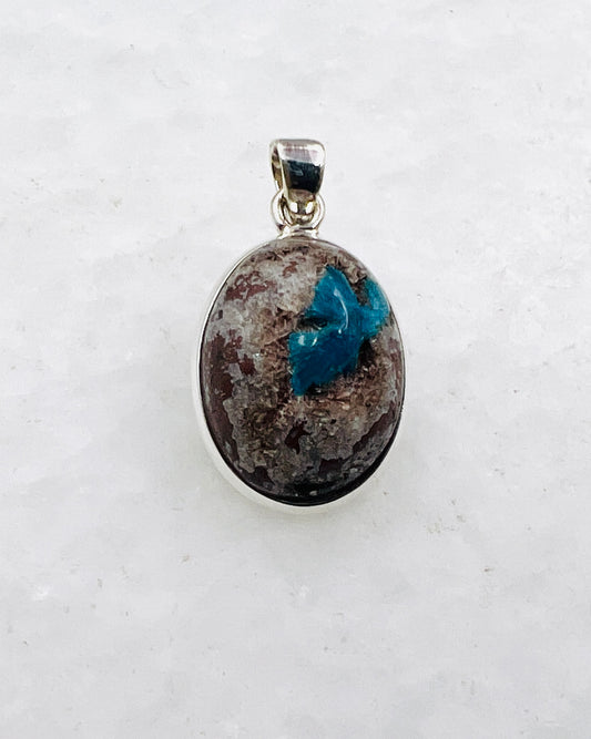 Cavansite in Matrix (India) in 0.925 Silver