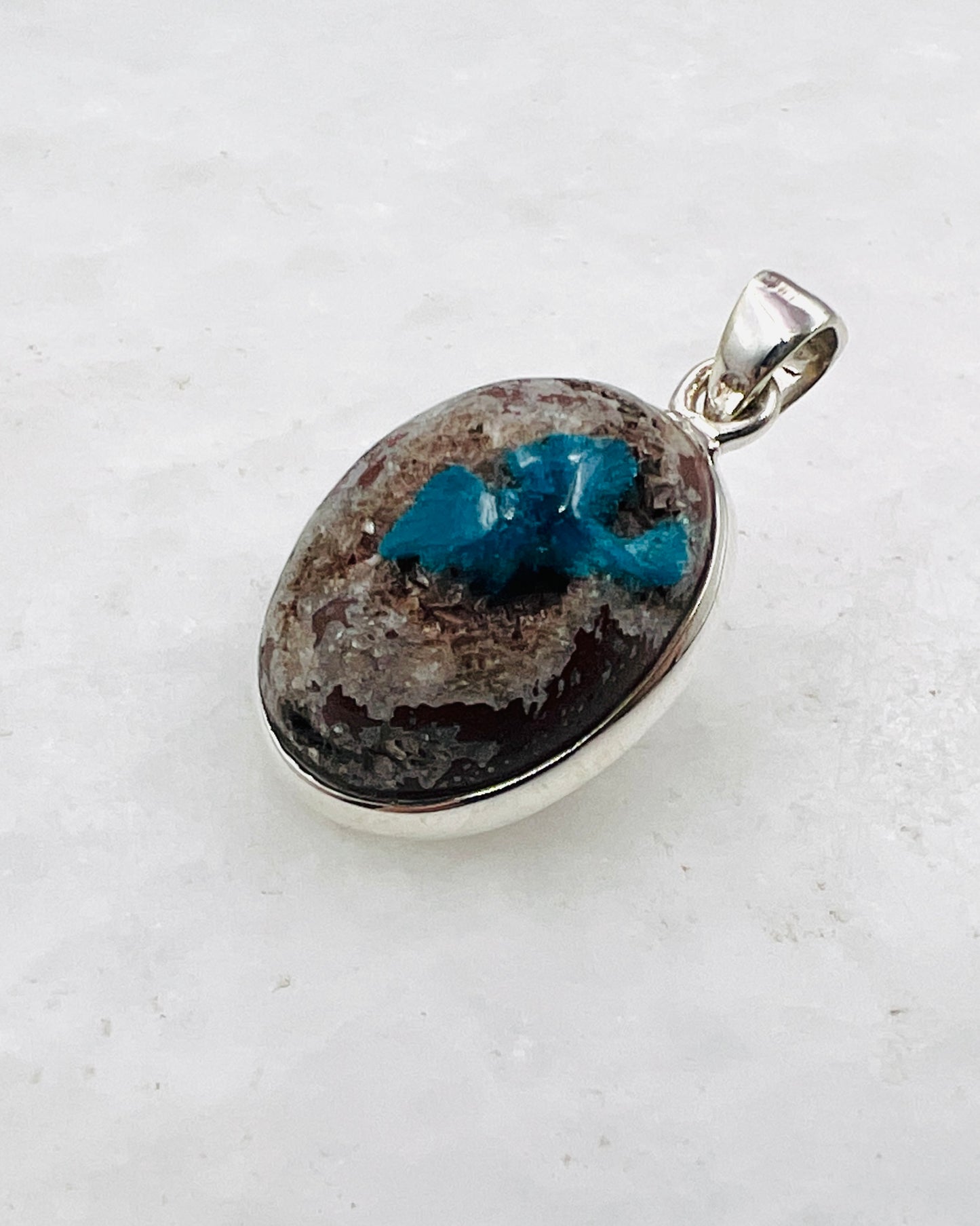 Cavansite in Matrix (India) in 0.925 Silver