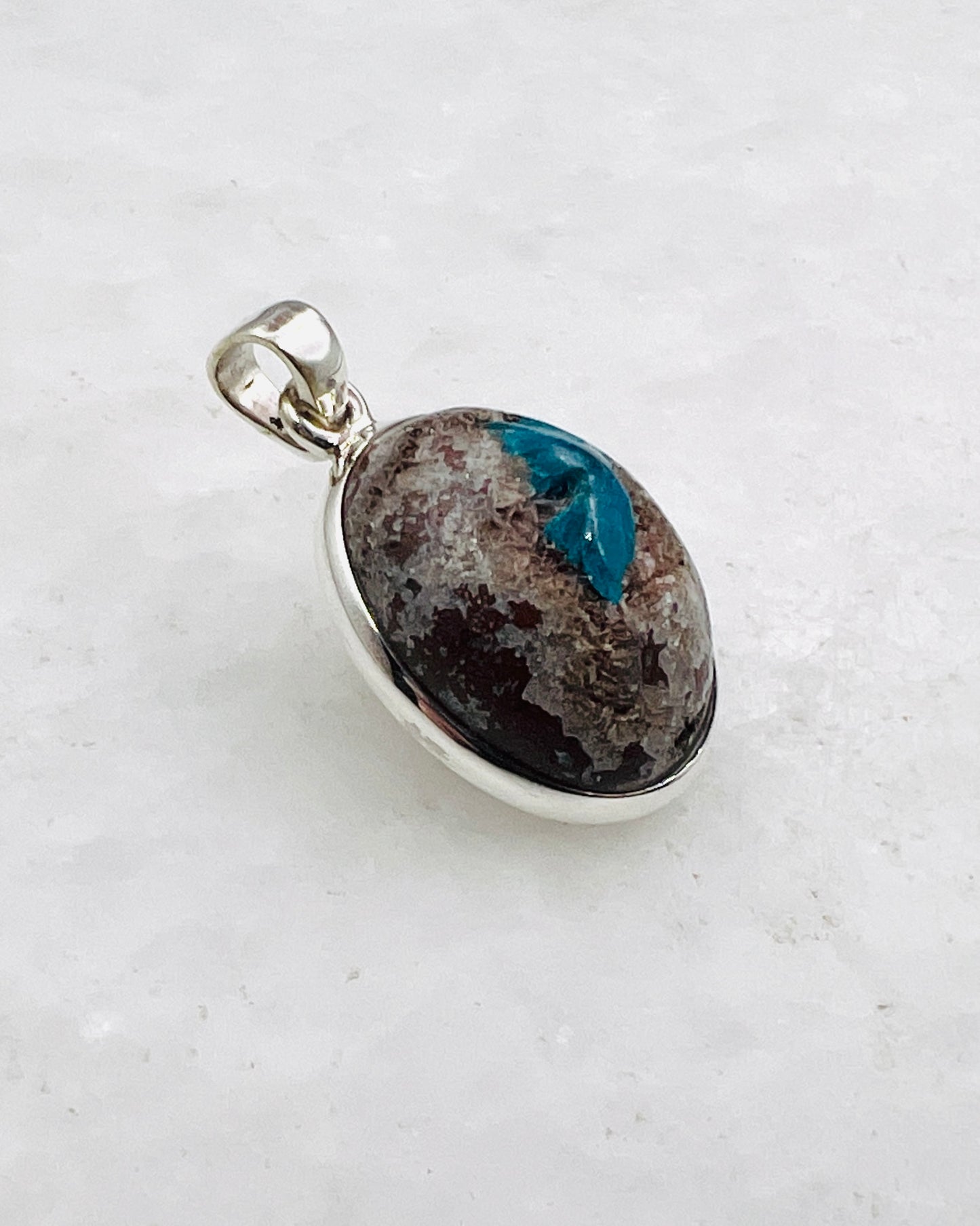 Cavansite in Matrix (India) in 0.925 Silver