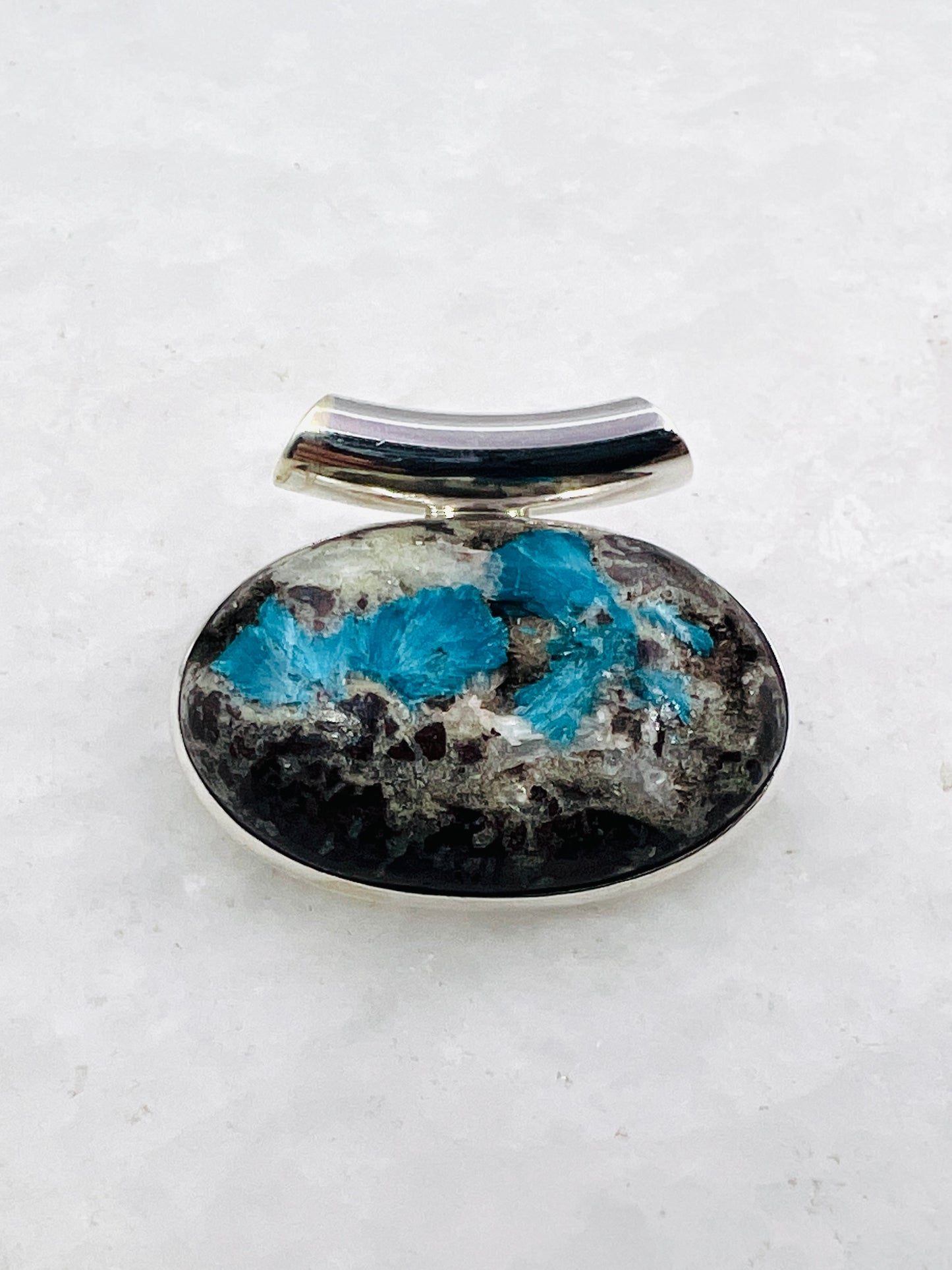 Cavansite in Matrix (India) in 0.925 Silver