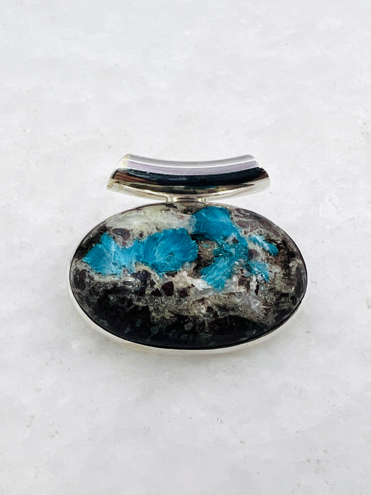 Cavansite in Matrix (India) in 0.925 Silver