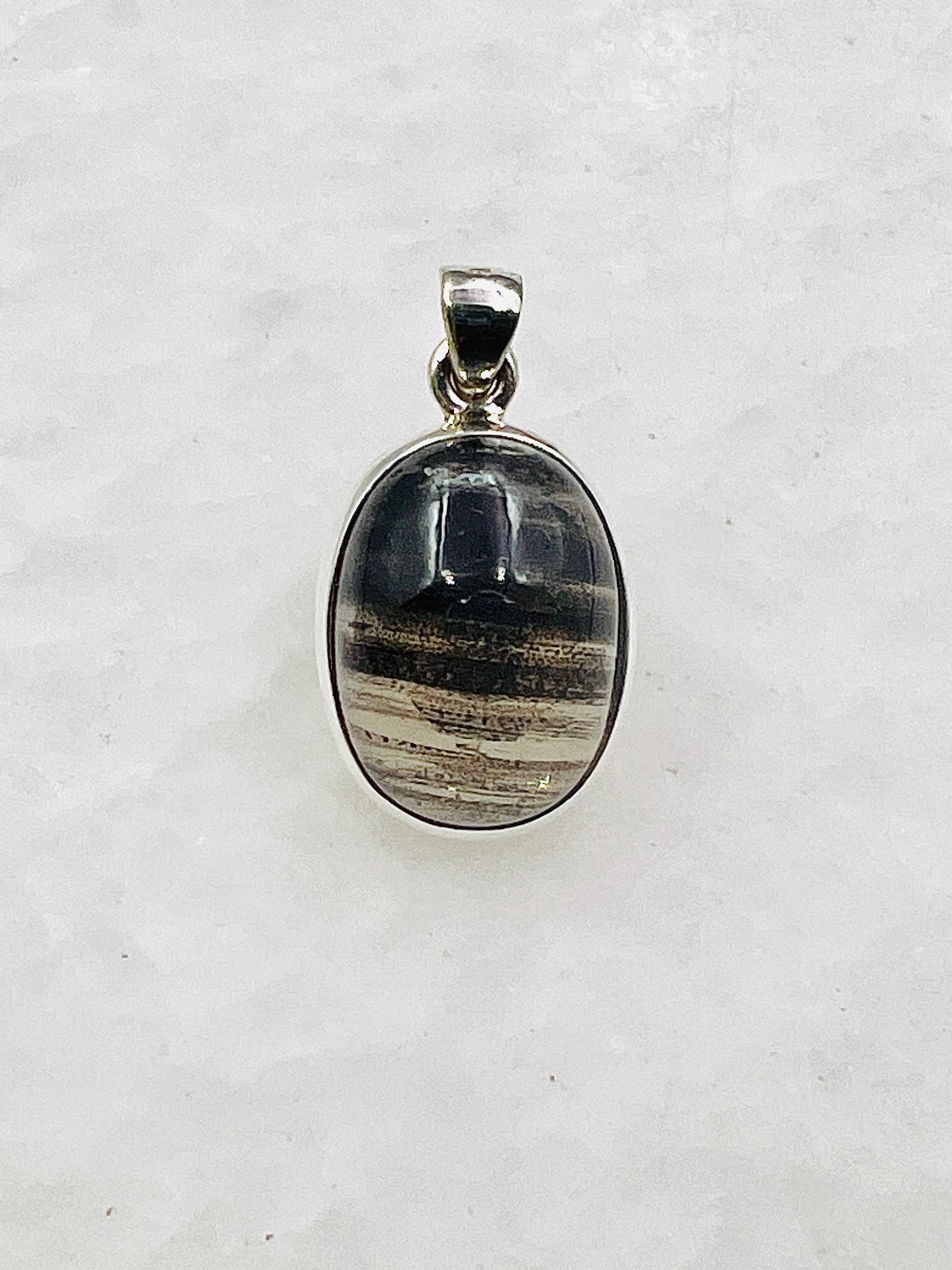 Very Rare Cat's Eye Scapolite w/ full Chatoyancy (Karur, India) in 0.925 Silver, Biotite Inclusion of Natural Oil Based Compound