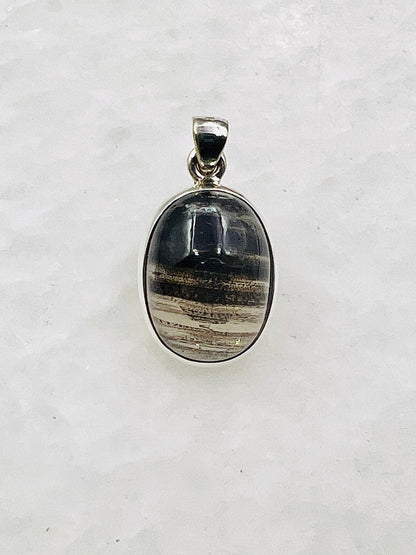 Very Rare Cat's Eye Scapolite w/ full Chatoyancy (Karur, India) in 0.925 Silver, Biotite Inclusion of Natural Oil Based Compound