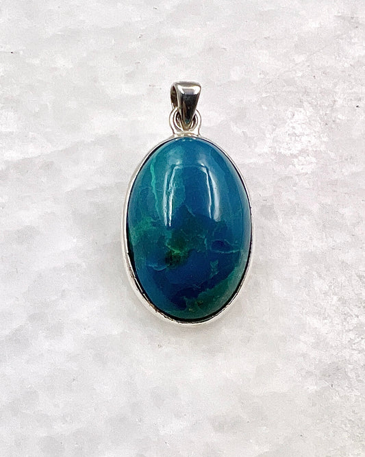 Crysocolla in 0.925 Silver