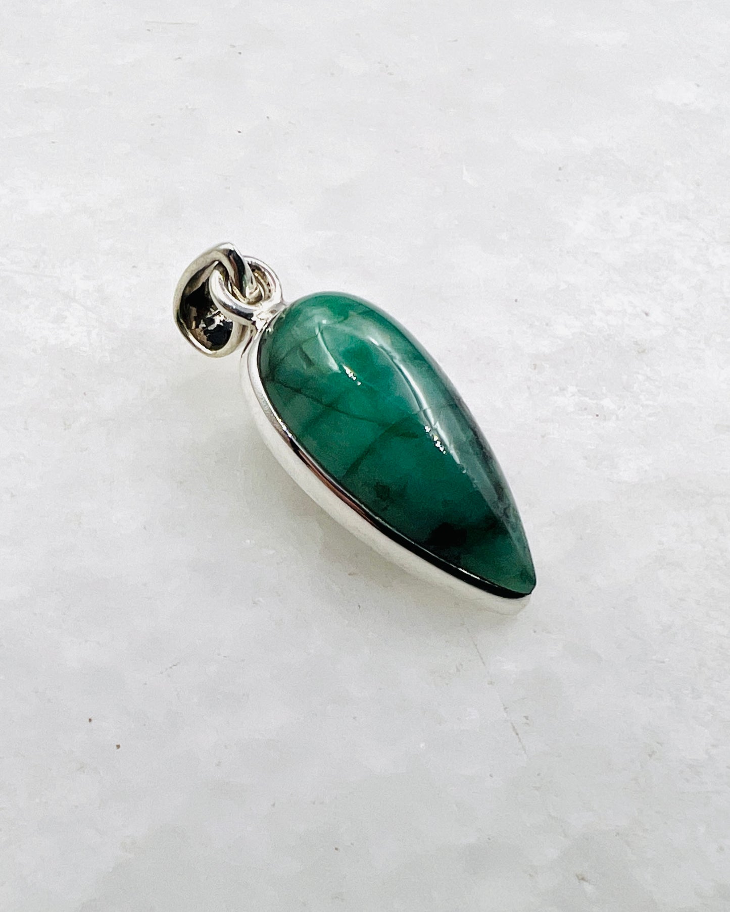 Emerald in 0.925 Silver