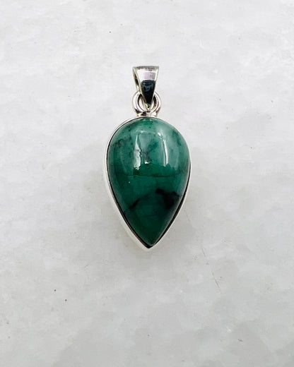 Emerald in 0.925 Silver
