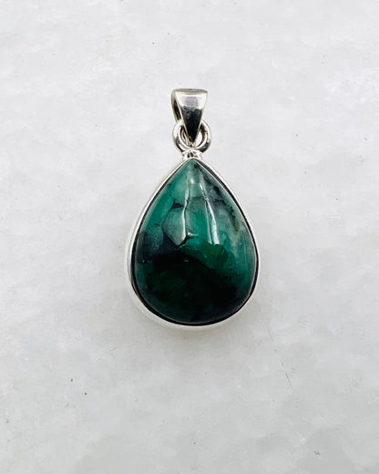 Emerald in 0.925 Silver