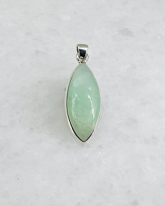 Rare Green Moonstone (Karur, India) in 0.925 Silver
