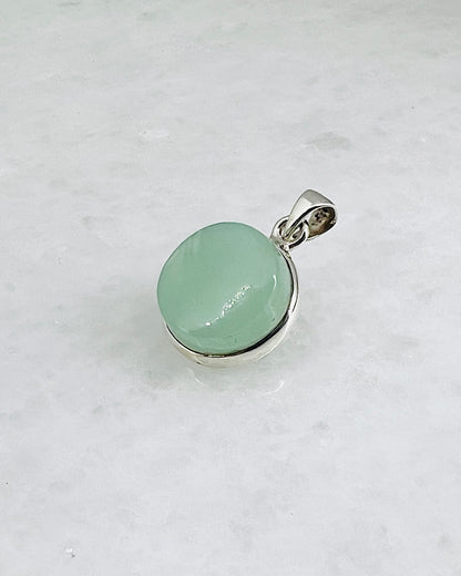 Rare Green Moonstone (Karur, India) in 0.925 Silver