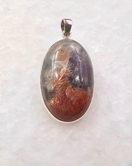 Natural Iolite Sunstone (India) in 0.925 Silver