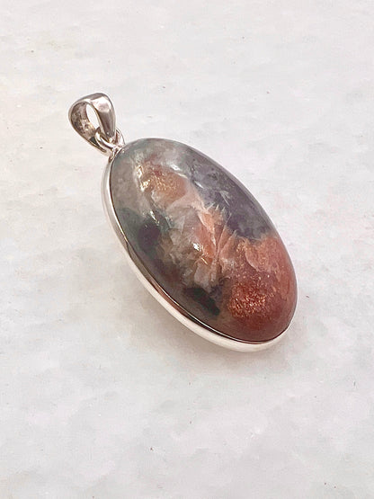 Natural Iolite Sunstone (India) in 0.925 Silver