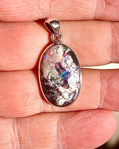 Andamooka Opal in 0.925 Silver
