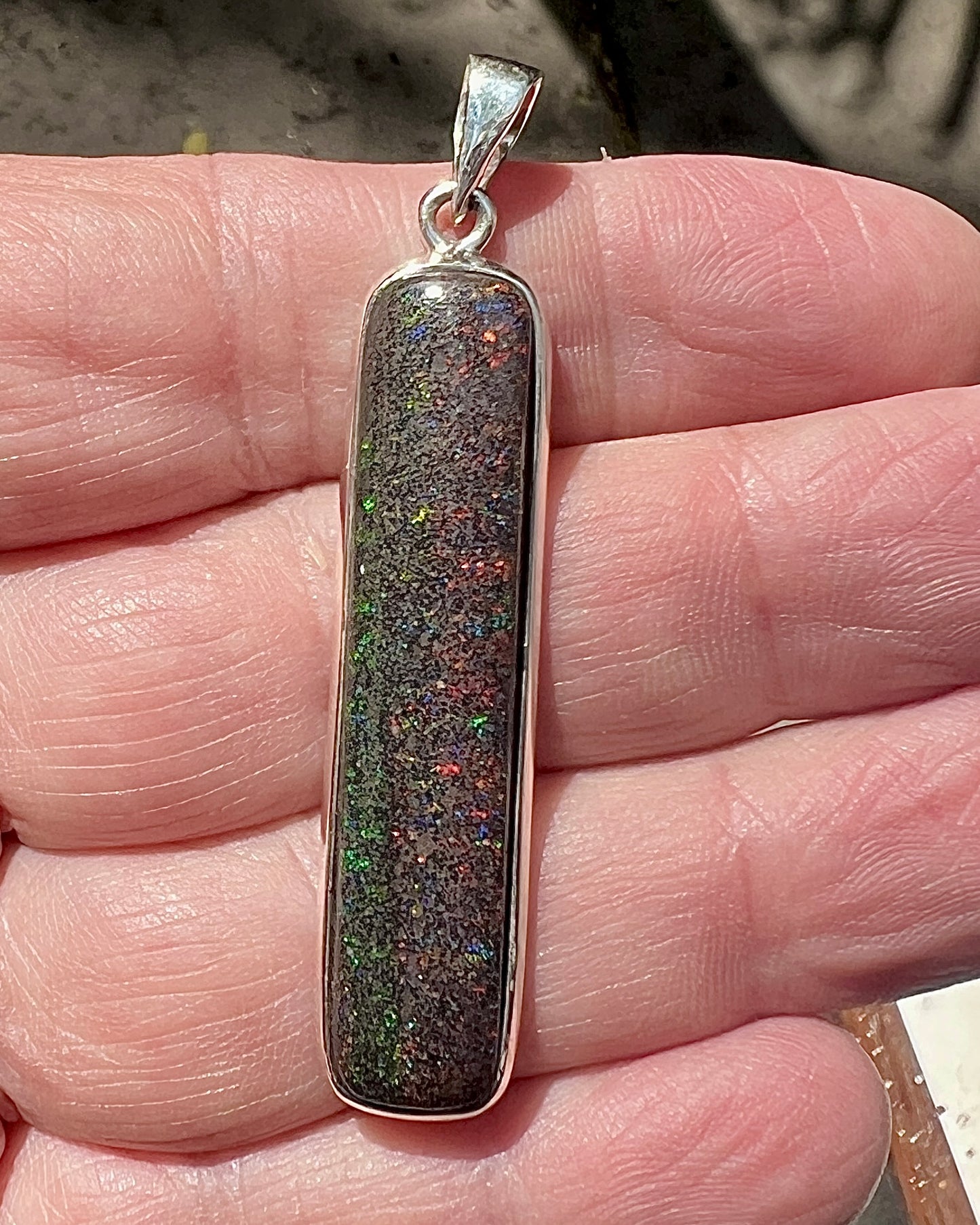 Andamooka Opal in 0.925 Silver