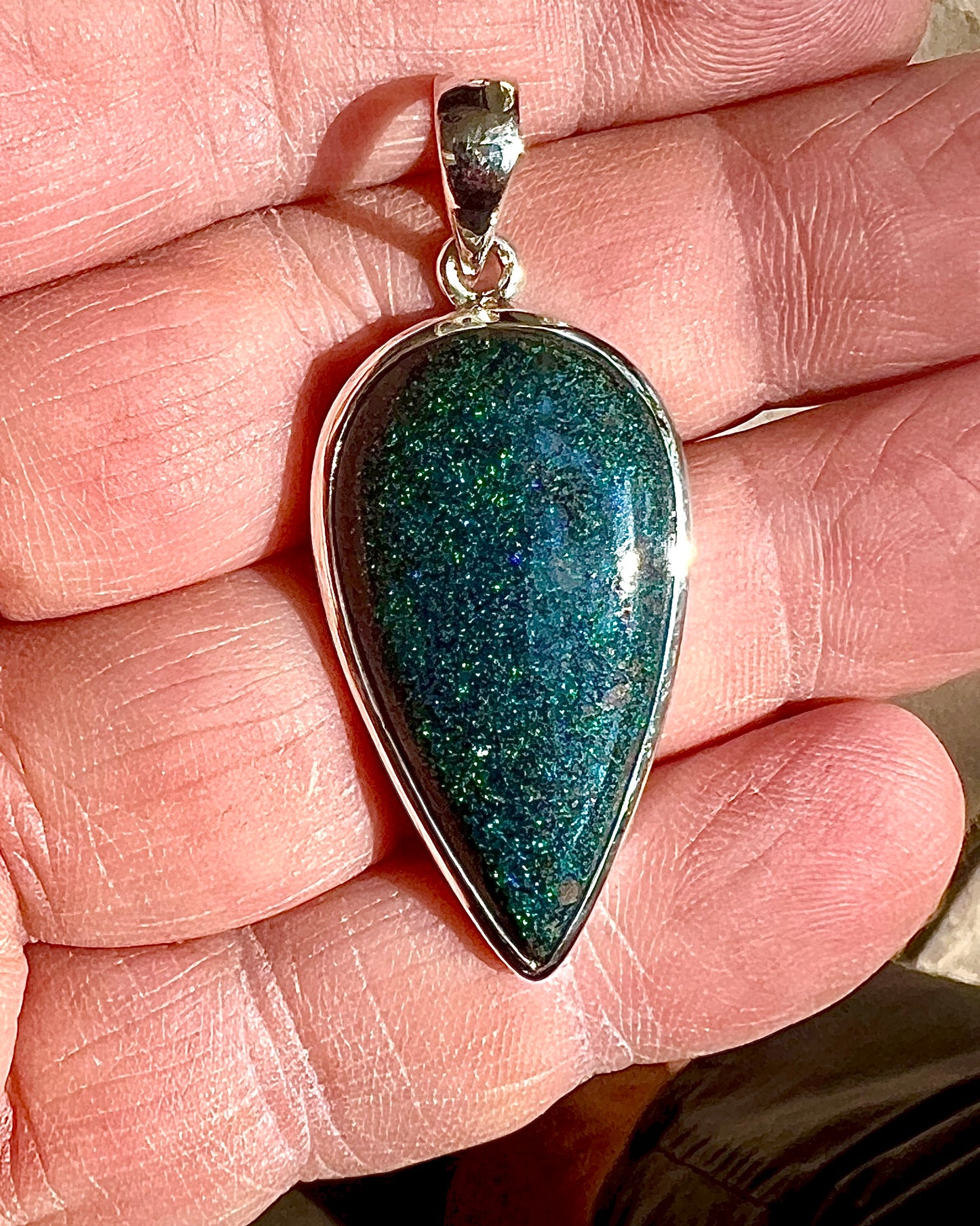 Andamooka Opal in 0.925 Silver