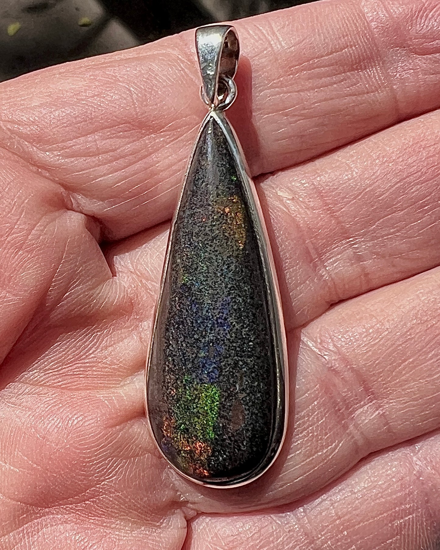Andamooka Opal in 0.925 Silver