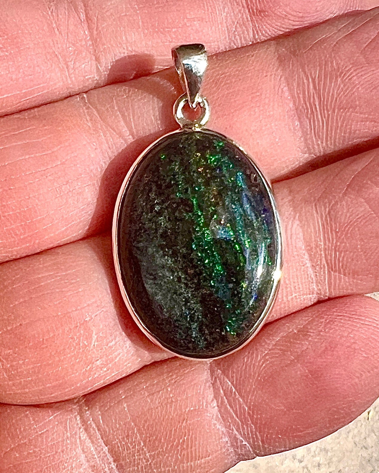 Andamooka Opal in 0.925 Silver