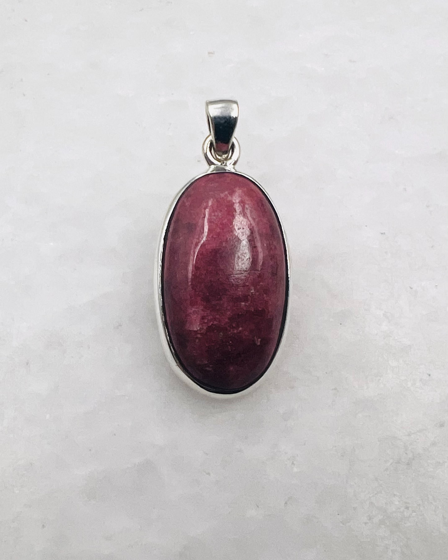 Thulite in 0.925 Silver
