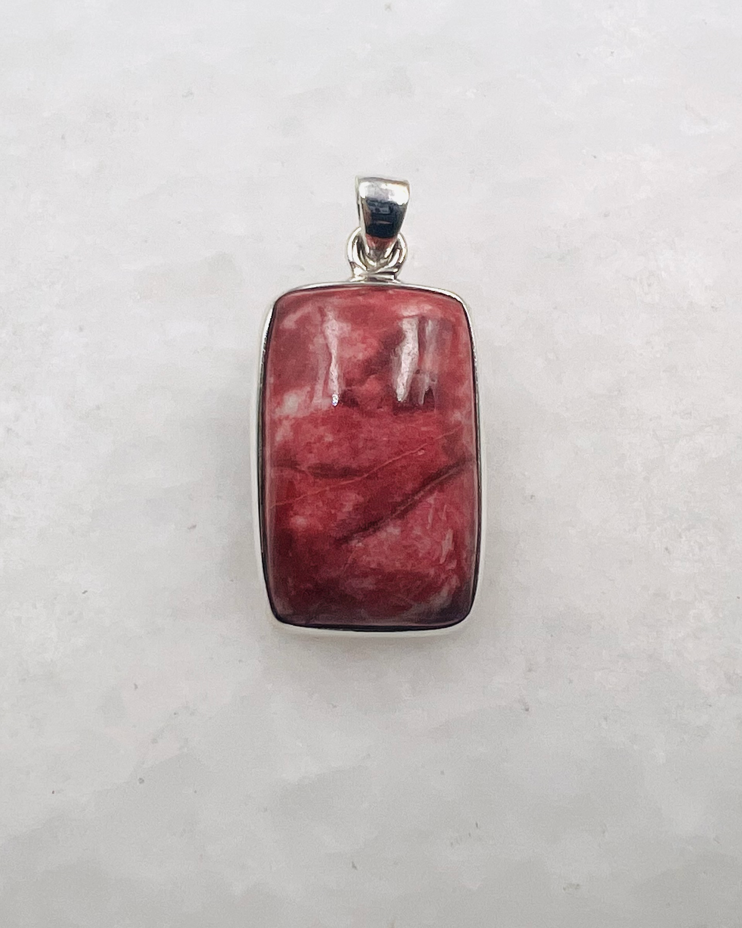Thulite in 0.925 Silver