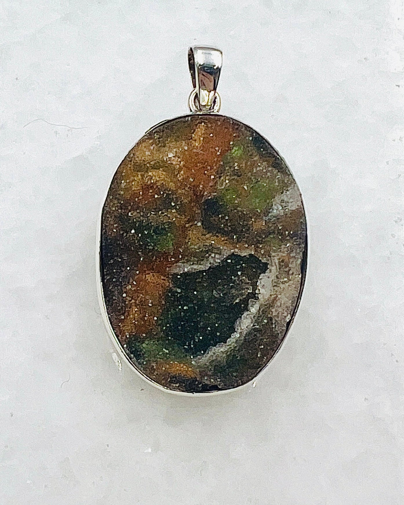 Turkish Chalcedony Drusy in 0.925 Silver