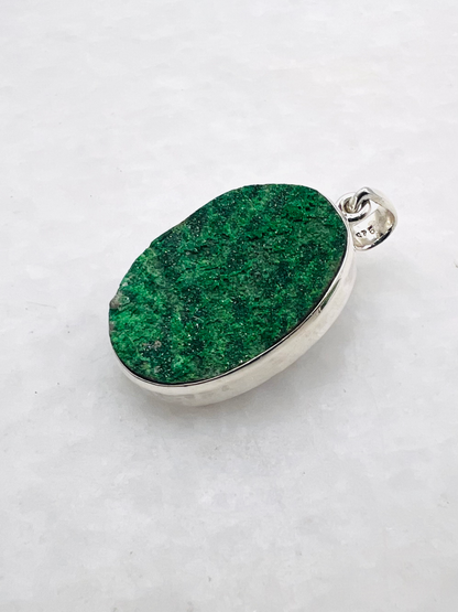 Drusy Uvarovite en argent 0,925