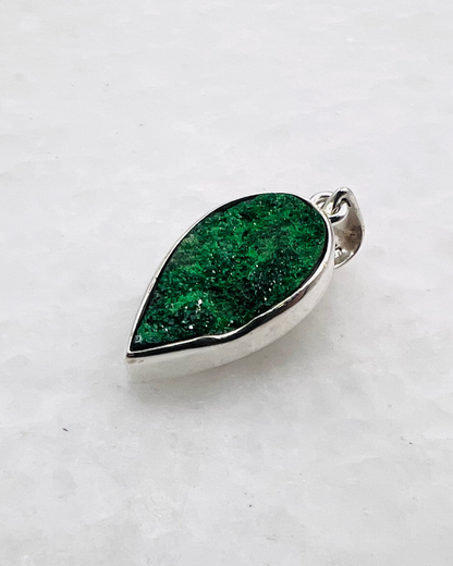 Drusy Uvarovite en argent 0,925