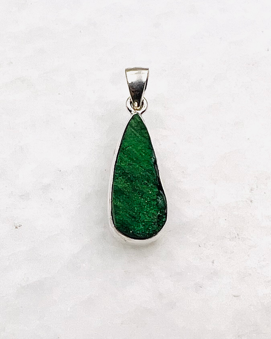 Uvarovite Drusy in 0.925 Silver