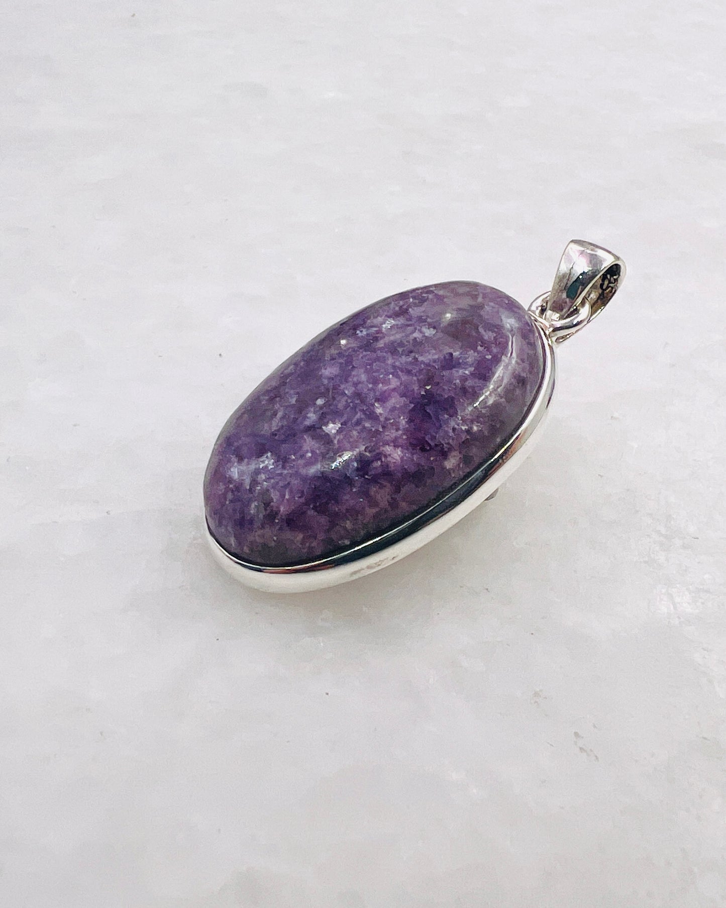 Lépidolite en argent 0,925