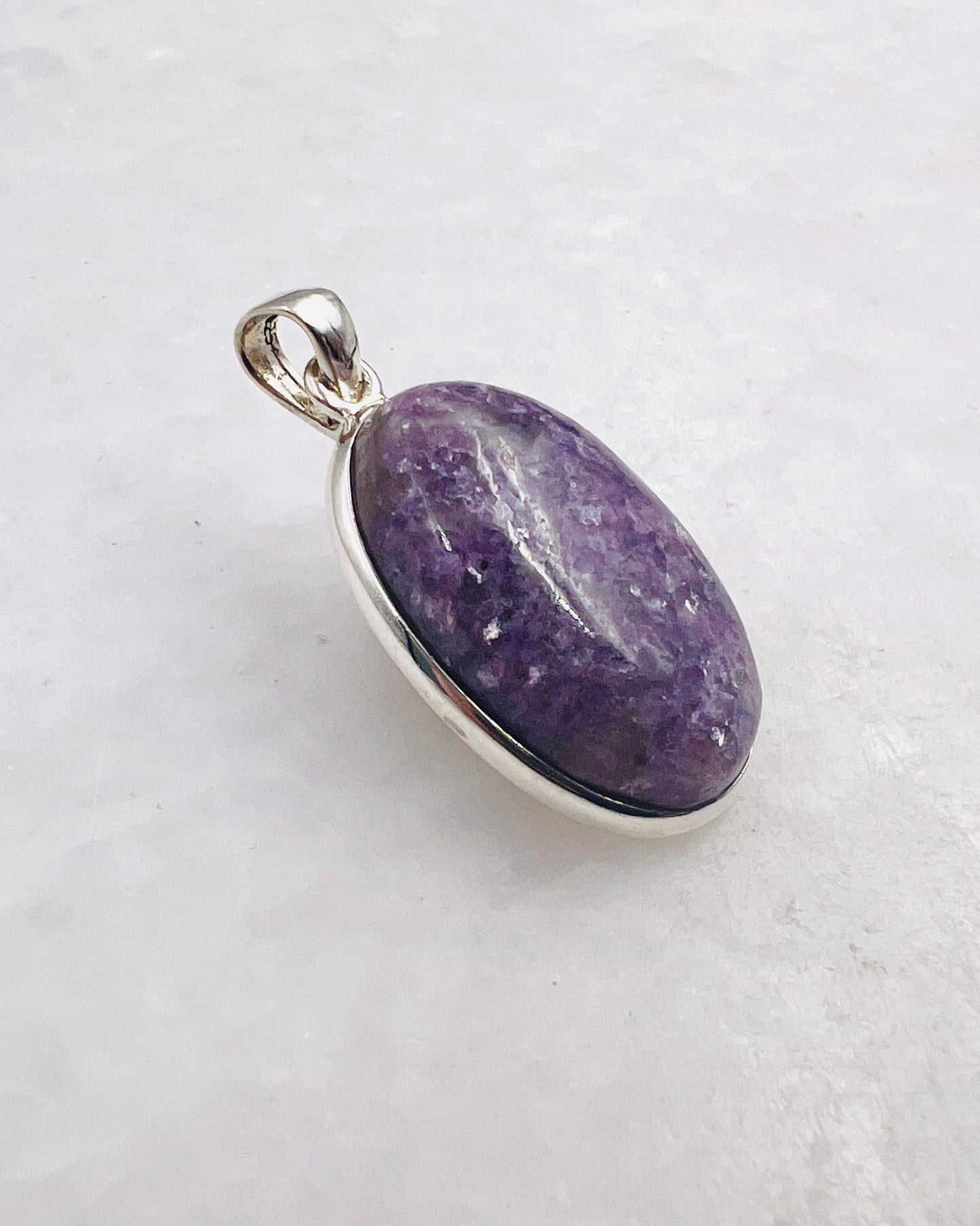 Lépidolite en argent 0,925