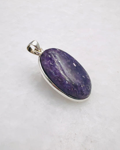 Lépidolite en argent 0,925