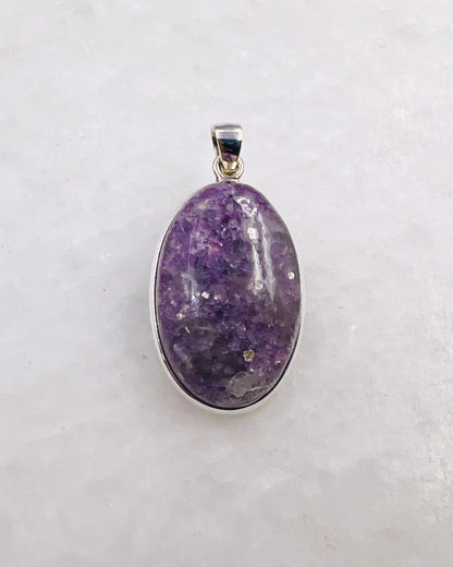 Lépidolite en argent 0,925