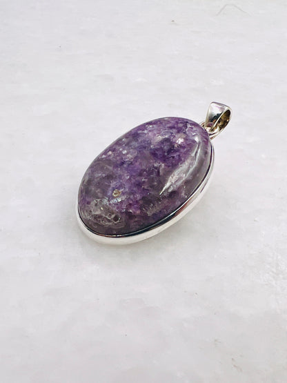 Lépidolite en argent 0,925