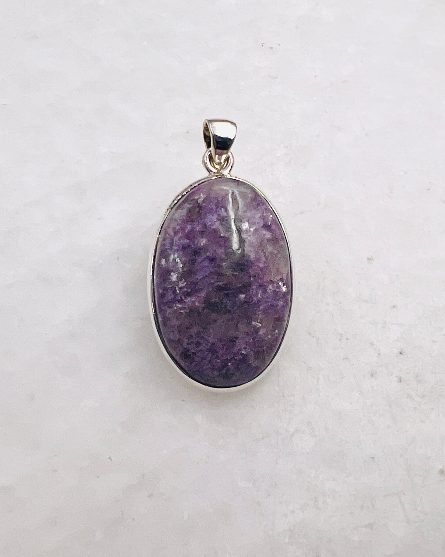 Lépidolite en argent 0,925