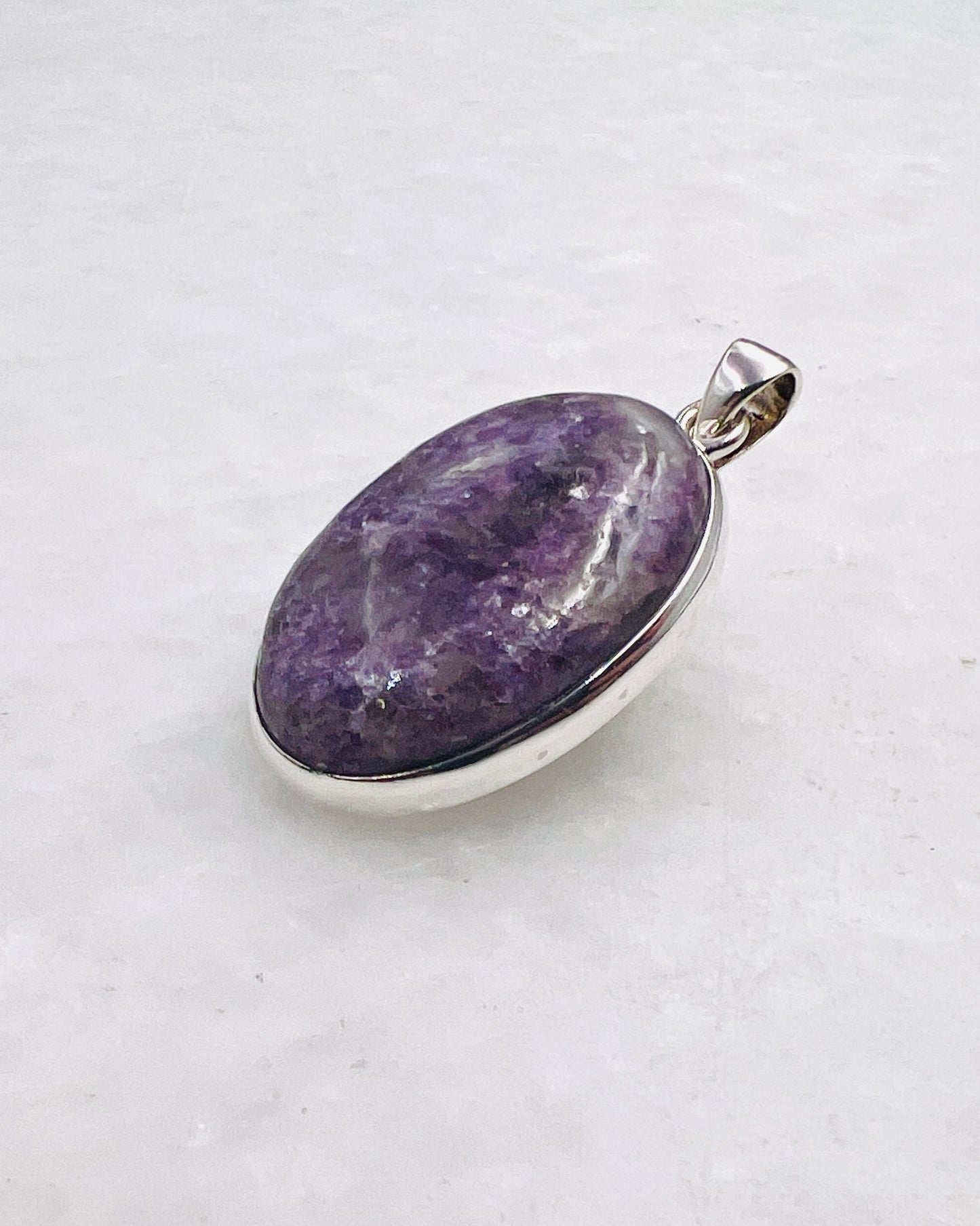 Lépidolite en argent 0,925