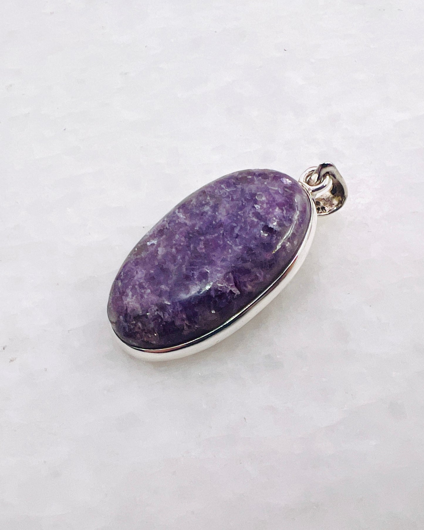 Lépidolite en argent 0,925
