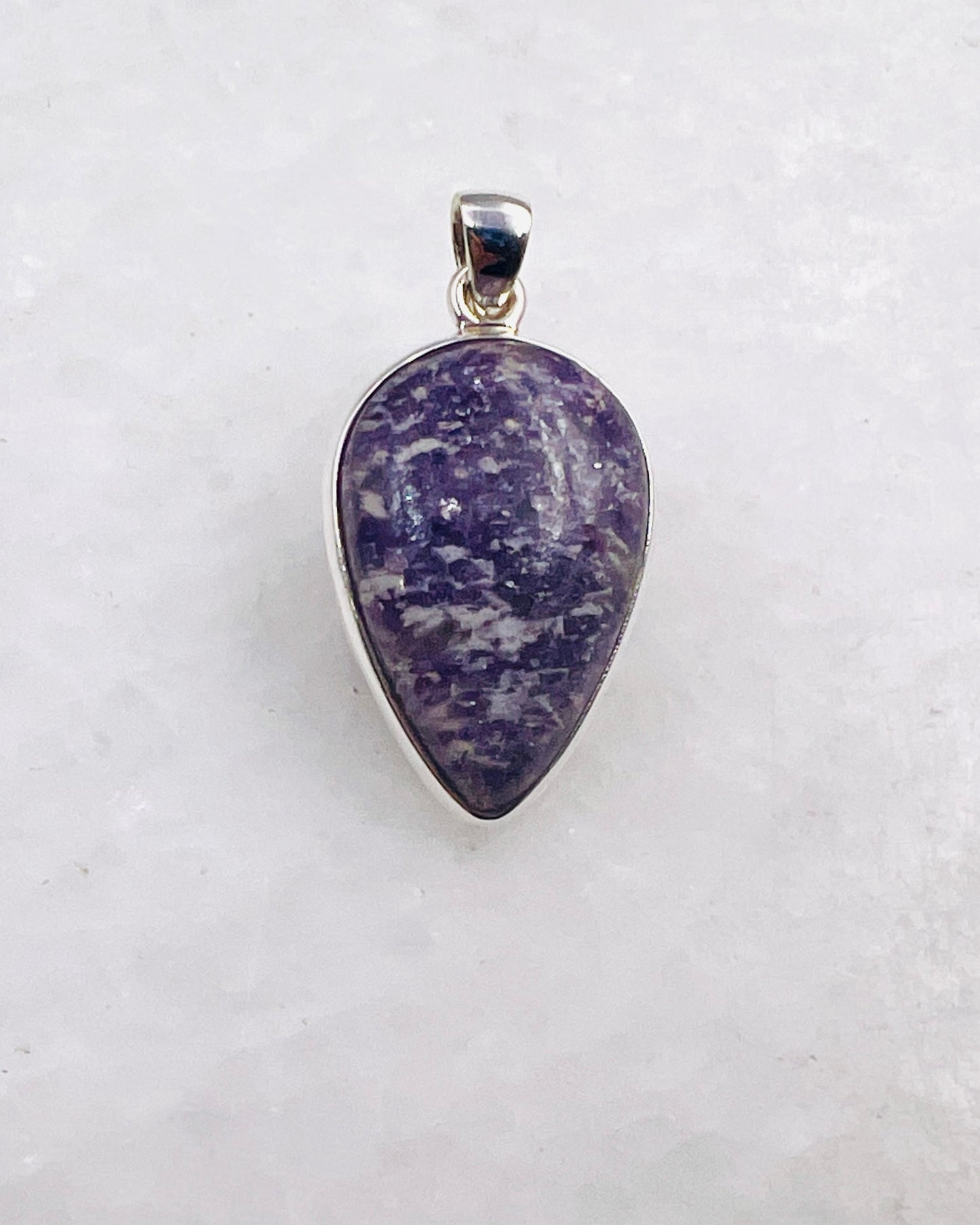 Lépidolite en argent 0,925