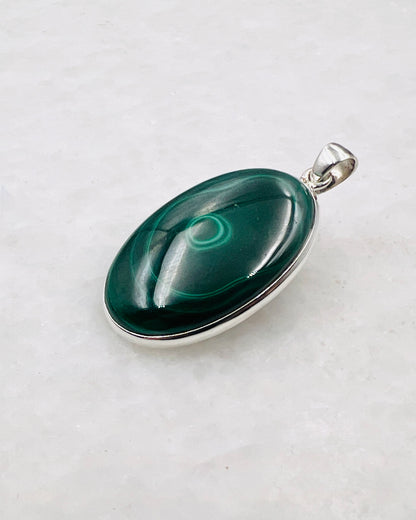 Malachite in 0.925 Silver