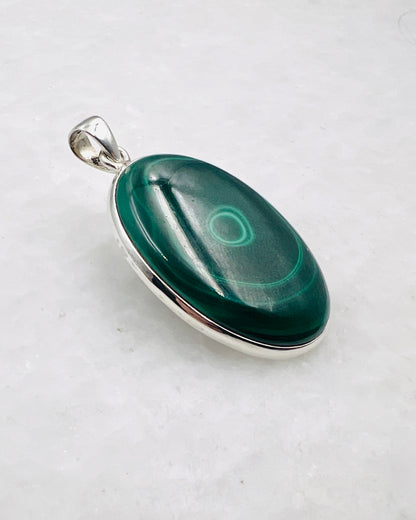 Malachite in 0.925 Silver