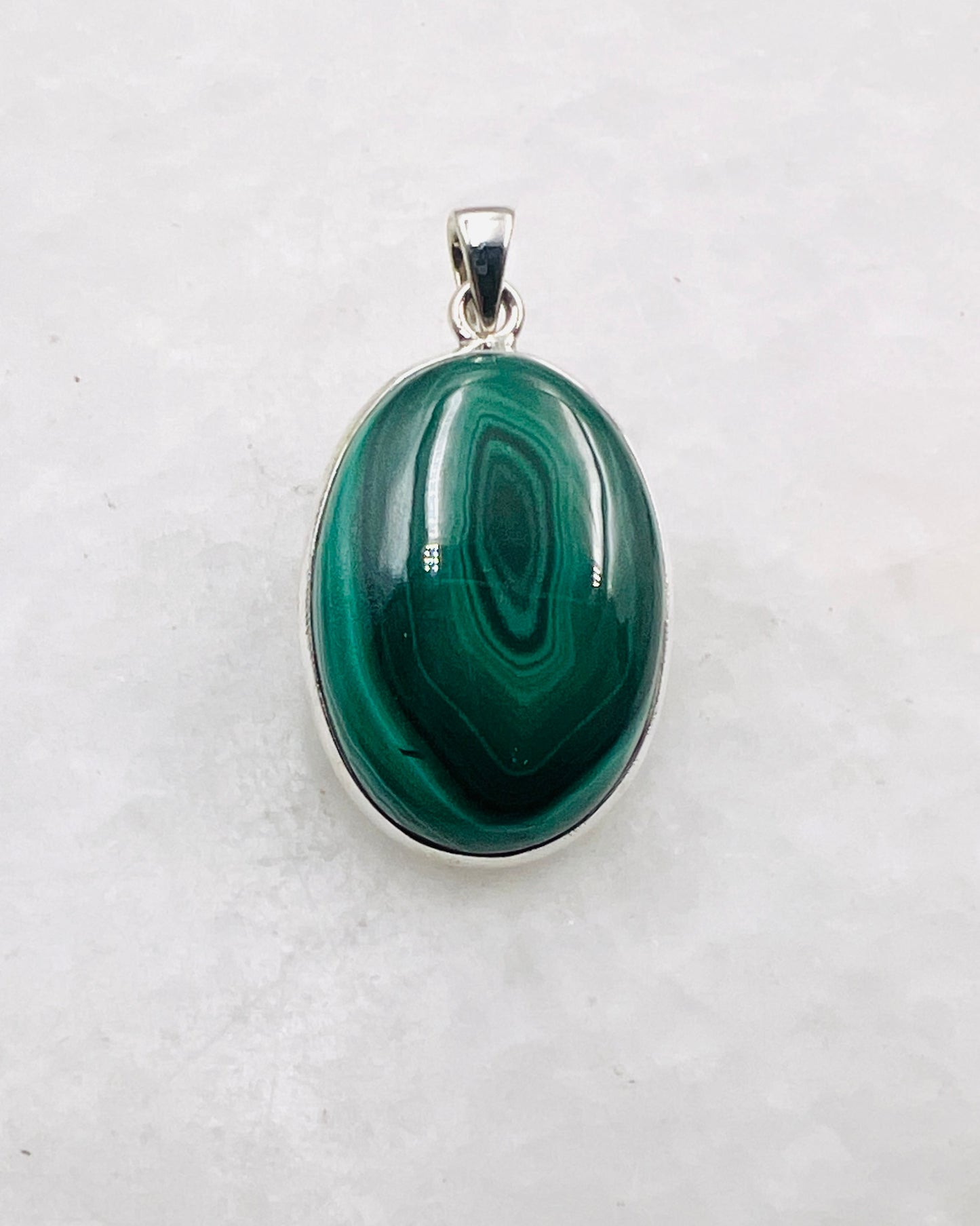 Malachite in 0.925 Silver