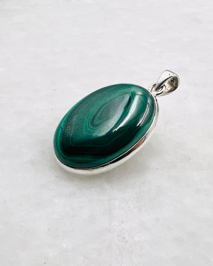 Malachite in 0.925 Silver