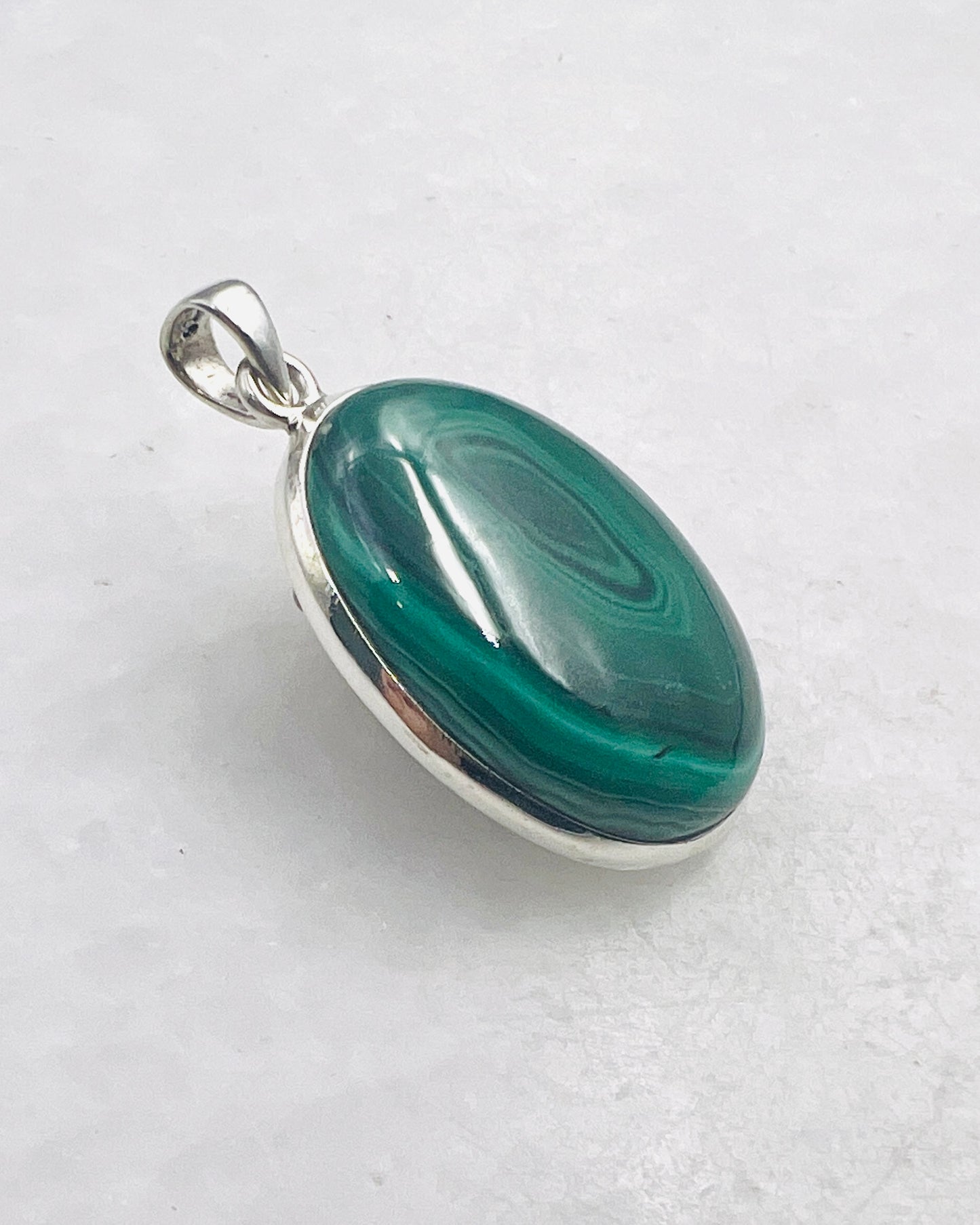 Malachite in 0.925 Silver