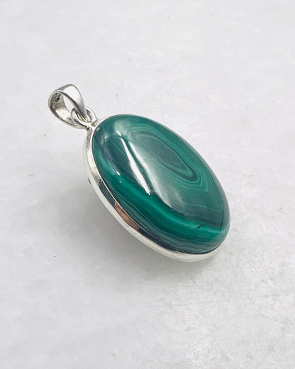 Malachite in 0.925 Silver