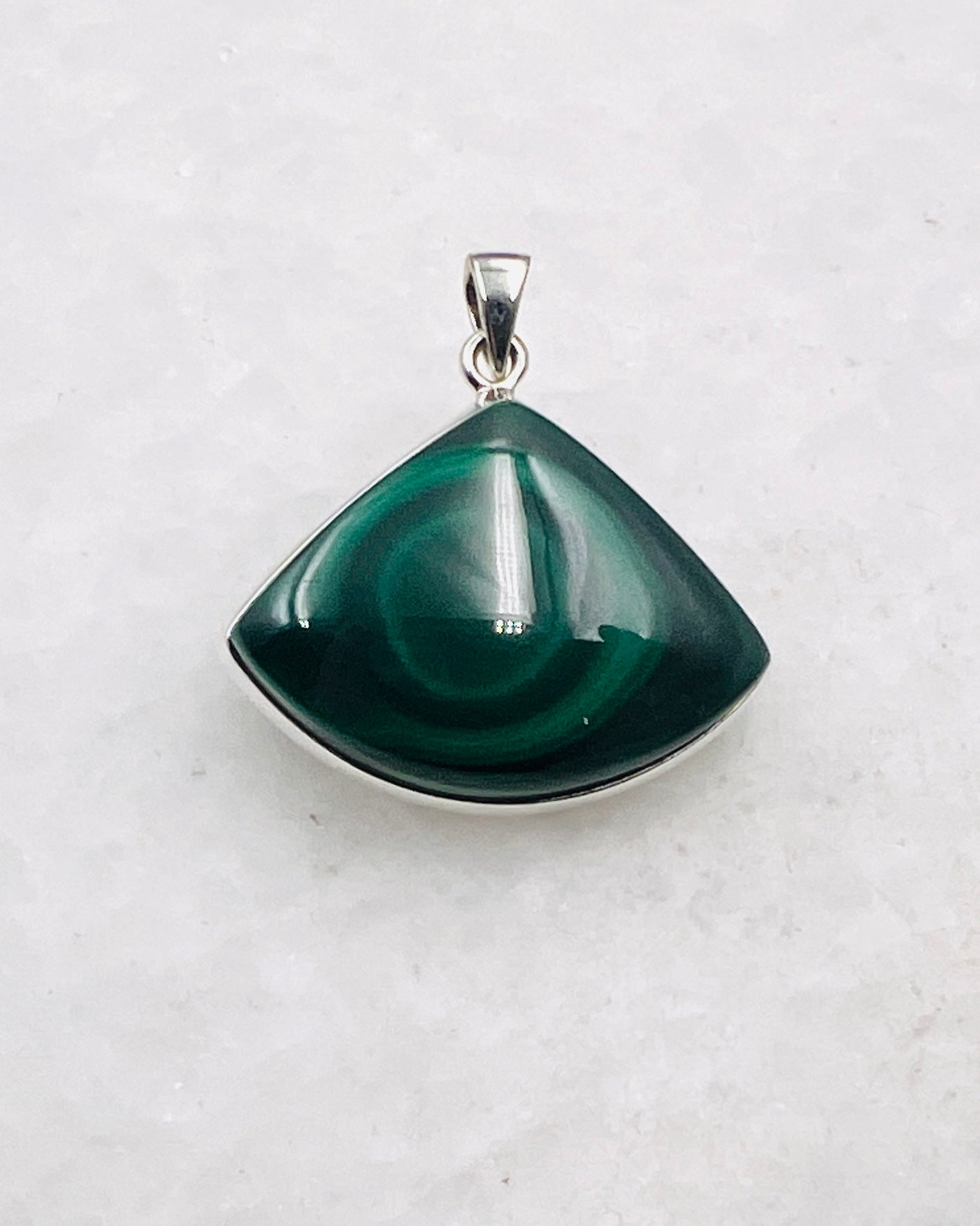 Malachite in 0.925 Silver