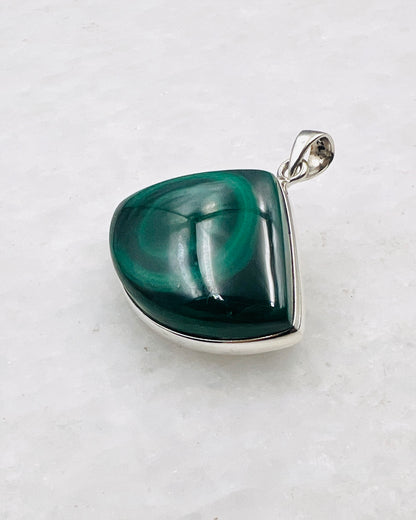 Malachite in 0.925 Silver
