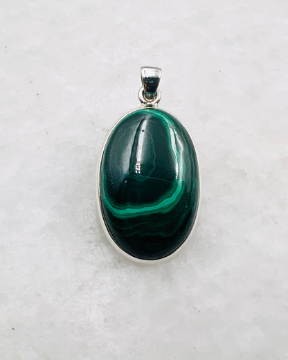 Malachite in 0.925 Silver